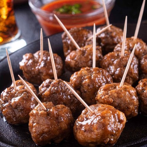 Boulettes apéritives à la mijoteuse avec sauce 2 ingrédients