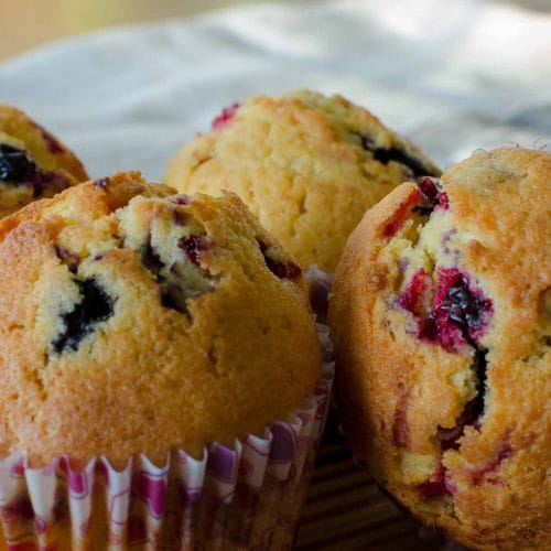 4 muffins aux fruits des champs
